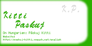kitti paskuj business card